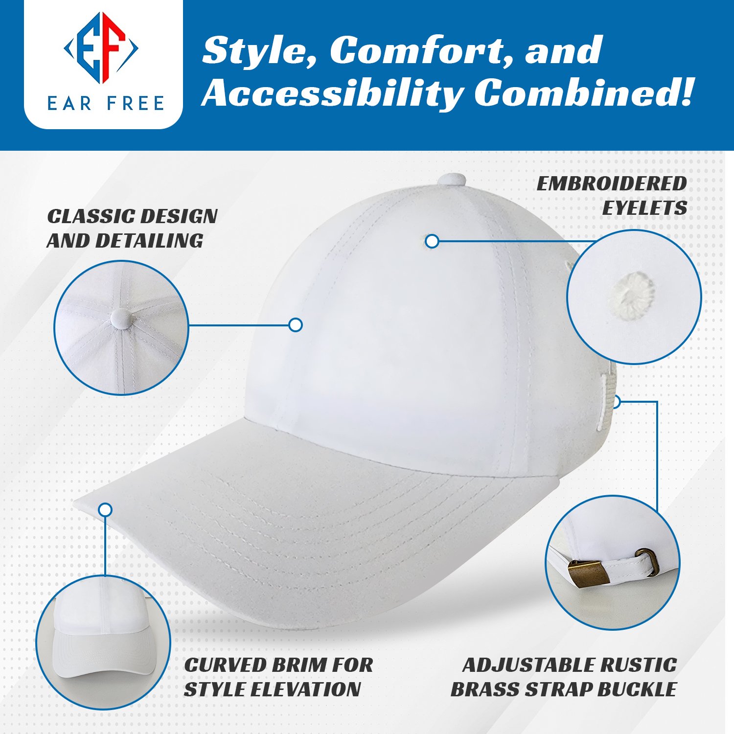 Quick Dry Cochlear Implant Hats for Men and Women – Unisex Cotton Visor Cap – Fits Most BTE Processors – Lightweight Adjustable Headwear with Super Thin Material – Perfect for Hot Weather